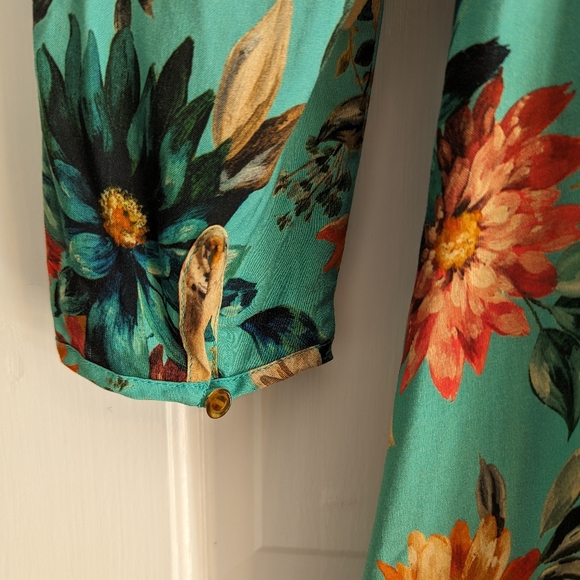 Johnny Was Jade Boho Floral long sleeve Bonita wedding guest midi dress … - Picture 7 of 12